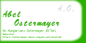 abel ostermayer business card